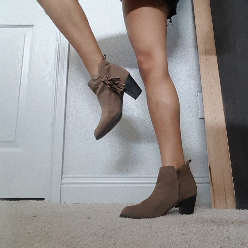 Tan Suede Bongo Booties